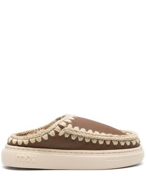 Mou chaussons Eskimo en cuir - Marron