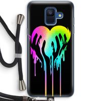 Hold My Heart: Samsung Galaxy A6 (2018) Transparant Hoesje met koord