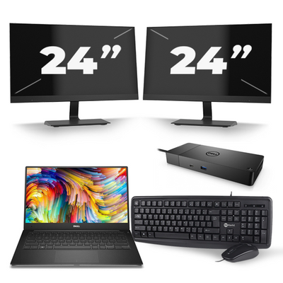 Dell Precision 5520 - Intel Core i5-7e Generatie - 15 inch - 16GB RAM - 256GB SSD - Windows 11 + 2x 24 inch Monitor