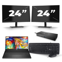 Dell Precision 5520 - Intel Core i7-7e Generatie - 15 inch - 16GB RAM - 512GB SSD - Windows 11 + 2x 24 inch Monitor