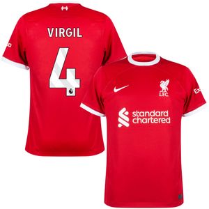 Liverpool FC Shirt Thuis 2023-2024 + Virgil 4