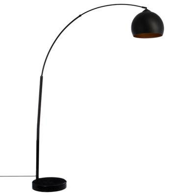 Atmosphera staande Booglamp Bergamo - metaal - zwart - H177 cm - Designlamp