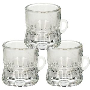 Set van 6x stuks shotglas vorm bierpul glaasje/glas met handvat van 2cl