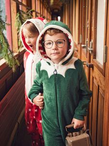 Onesie-pyjama Elfje voor jongens groen