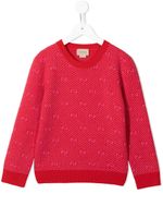 Gucci Kids pull à motif GG en jacquard - Rouge