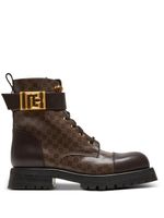 Balmain bottines Romy Rangers à motif monogrammé - Marron