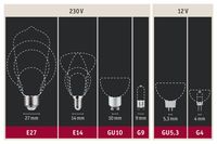 Paulmann 28614 LED-lamp Energielabel G (A - G) E27 3 W Warmwit (Ø x h) 60 mm x 106 mm 1 stuk(s) - thumbnail