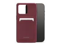 Mobilize Mobilize Rubber Gelly Card Case Apple iPhone 14 Pro Matt Bordeaux