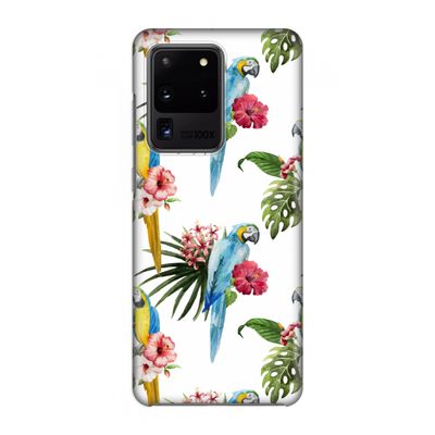 Kleurrijke papegaaien: Volledig geprint Samsung Galaxy S20 Ultra Hoesje