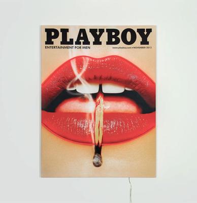 Playboy Wall Art - Match Cover (LED Neon) - Klein