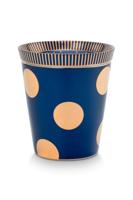 Pip Studio Set/2 Mok zonder Oor & Theetip Dot Delight Navy/Goud 290ml