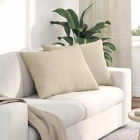 VidaXL Sofa kussens 2 stuks crème 70 x 50 cm stof