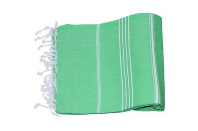 Hamamdoek 100%katoen 100x180cm Felgroen