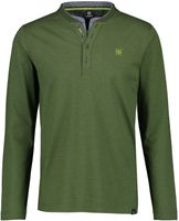 Lerros Heren Serafino Polo Donkergroen Lange Mouwen Licht Getailleerd - thumbnail