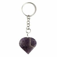 Edelsteen Sleutelhanger Amethist Hart (25 mm)
