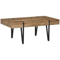 HOMCOM industriÃ«le design salontafel 105 cm x 60 cm x 42 cm zwart + bruin