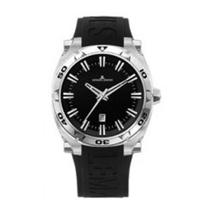 Horlogeband Jacques Lemans 1-1365 Rubber Zwart 19mm