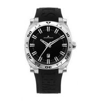 Horlogeband Jacques Lemans 1-1365 Rubber Zwart 19mm