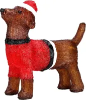 Kerstfiguur LED hond met 40 lampjes 38cm