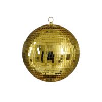 Mega discobal kerstbal - goud - 25 cm - foam - spiegelbol - kerstversiering