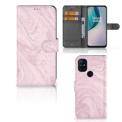 OnePlus Nord N10 | Bookcase | Marble Pink - Origineel Cadeau Vriendin
