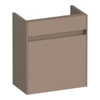 Brauer Inspire Fonteinkast - 40 cm - met 1 Deur Greeploos Rechtsdraaiend - Mat Mokka