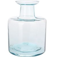 H&S Collection Bloemenvaas Umbrie - Gerecycled glas - transparant - D15 x H21 cm