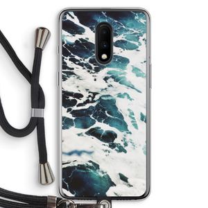 Golven: OnePlus 7 Transparant Hoesje met koord
