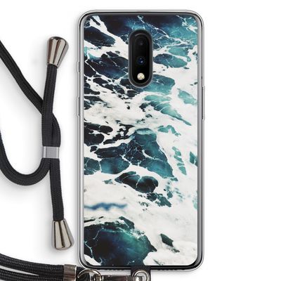 Golven: OnePlus 7 Transparant Hoesje met koord