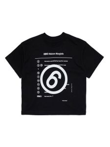 MM6 Maison Margiela Kids t-shirt en coton à logo imprimé - Noir