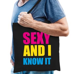 Sexy and i know it cadeau tas zwart voor heren