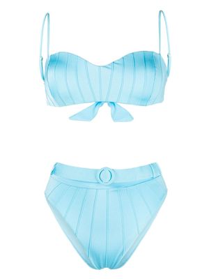 Noire Swimwear bikini à taille haute - Bleu