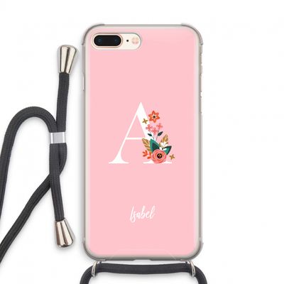 Pink Bouquet: iPhone 7 PLUS Transparant Hoesje met koord