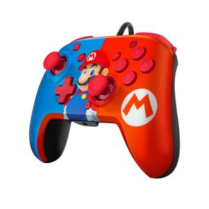 PDP REMATCH: Power Pose Mario Blauw, Rood USB Gamepad Analoog/digitaal Nintendo Switch, Nintendo Switch OLED