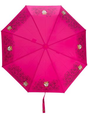 Moschino parapluie compact à motif Teddy Bear - Rose