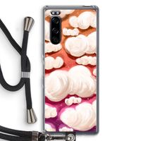 Katoen Wolken: Sony Xperia 5 Transparant Hoesje met koord
