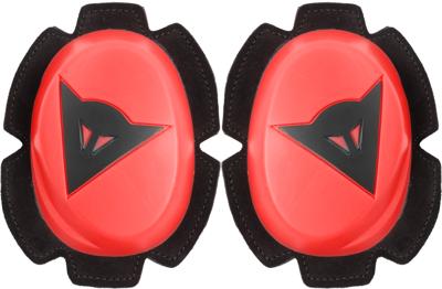 DAINESE Pista Knee Slider, Knie-sliders voor motorbroeken, Fluo Rood-Zwart DAINESE Pista Knee Slider, Knie-sliders voor motorbroeken, Fluo Rood-Zwart