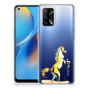 OPPO A74 4G Telefoonhoesje met Naam Horse Color