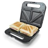 Korona XXL Tosti-apparaat Anti-aanbaklaag, Controlelampje, Inklapbaar RVS, Zwart - thumbnail