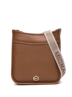 Michael Michael Kors sac porté épaule en cuir à plaque logo - Marron
