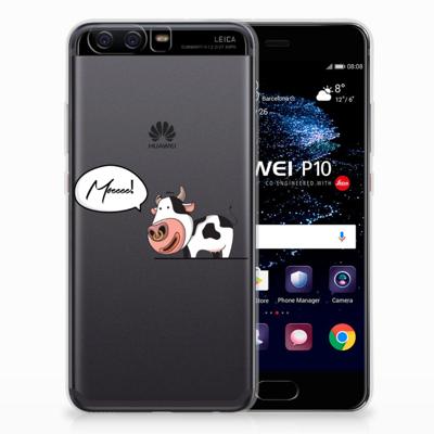 Huawei P10 Telefoonhoesje met Naam Cow Huawei P10 Telefoonhoesje met Naam Cow