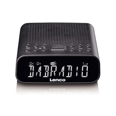 LENCO CR-606BK - Wekkerradio met DAB+/FM, Bluetooth® en groot dimbaar LCD-display - Zwart