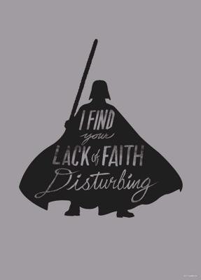 Kunstdruk Star Wars Silhouette Quotes Vader 50x70cm