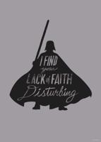 Kunstdruk Star Wars Silhouette Quotes Vader 50x70cm