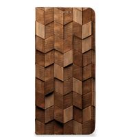 Book Wallet Case voor OPPO Reno8 Wooden Cubes - thumbnail