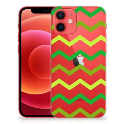 iPhone 12 Mini | TPU bumper | Zigzag Groen