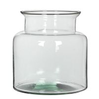 Bloemenvaas Mathew - gerecycled glas - transparant - D19 x H18 cm - thumbnail
