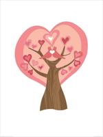 Kunstdruk Valentina Ramos - Tree of Love 60x80cm