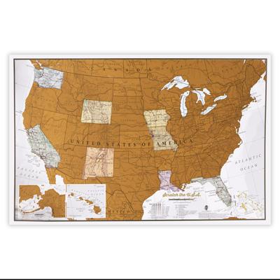 Scratch Map USA - Verenigde Staten Travel Edition 43.2 x 27,9 cm | Maps International