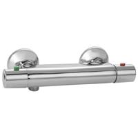 Go by Van Marcke Isisave thermostatische douchekraan waterbesparend inclusief rozetten en S-koppelingen chroom AG167-3(150MM)